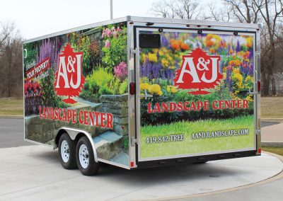 A & J Landscape Center Trailer Graphics Wrap
