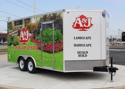 A & J Landscape Center Trailer Graphics Wrap